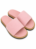 Pink denim Pillow sliders *pre order*