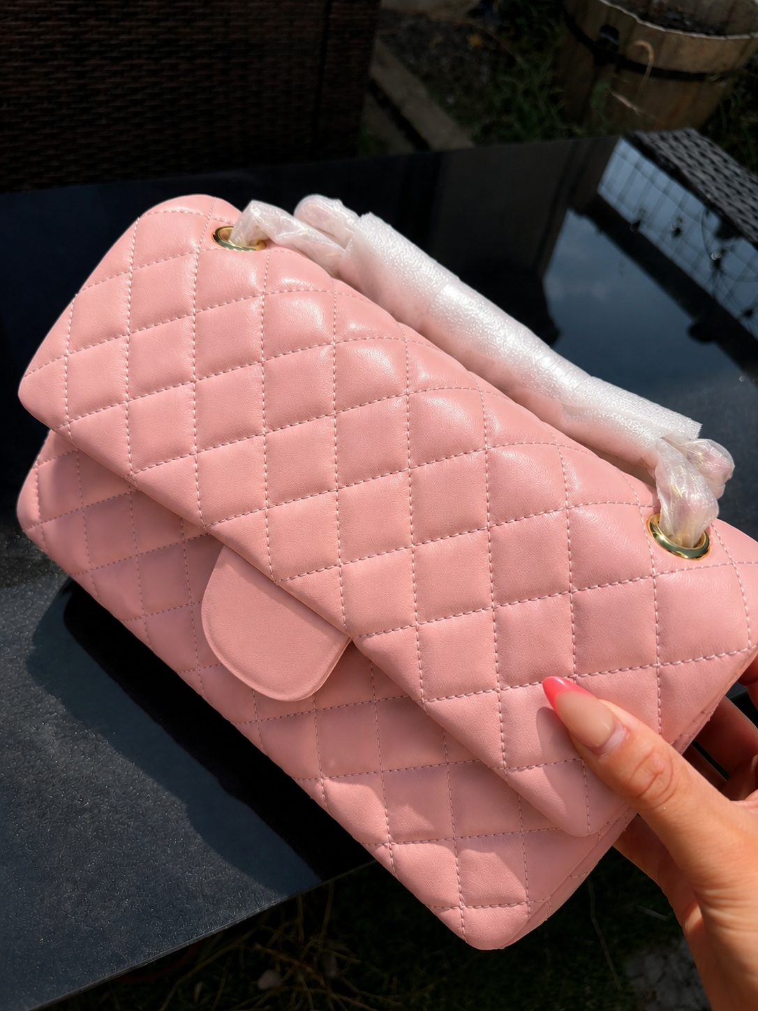 Blush pink quilted bag *PRE ORDER*
