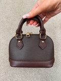 BROWN leather mini bag *pre order*