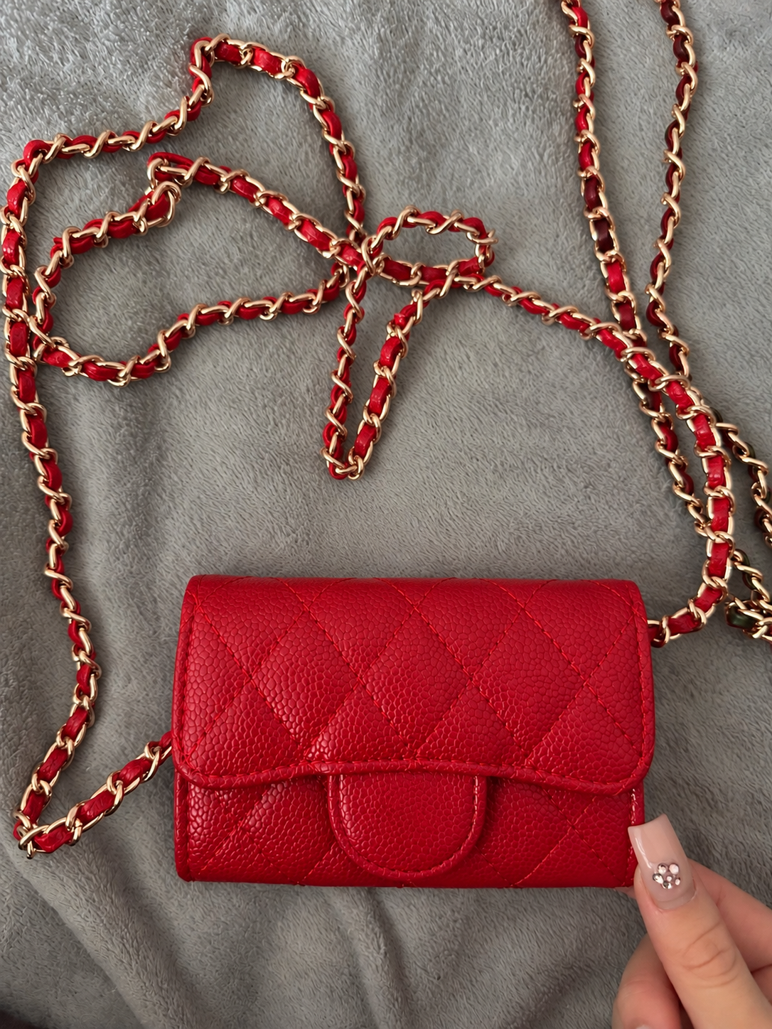 RED wallet bag