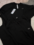BLACK joggers and jumper set
