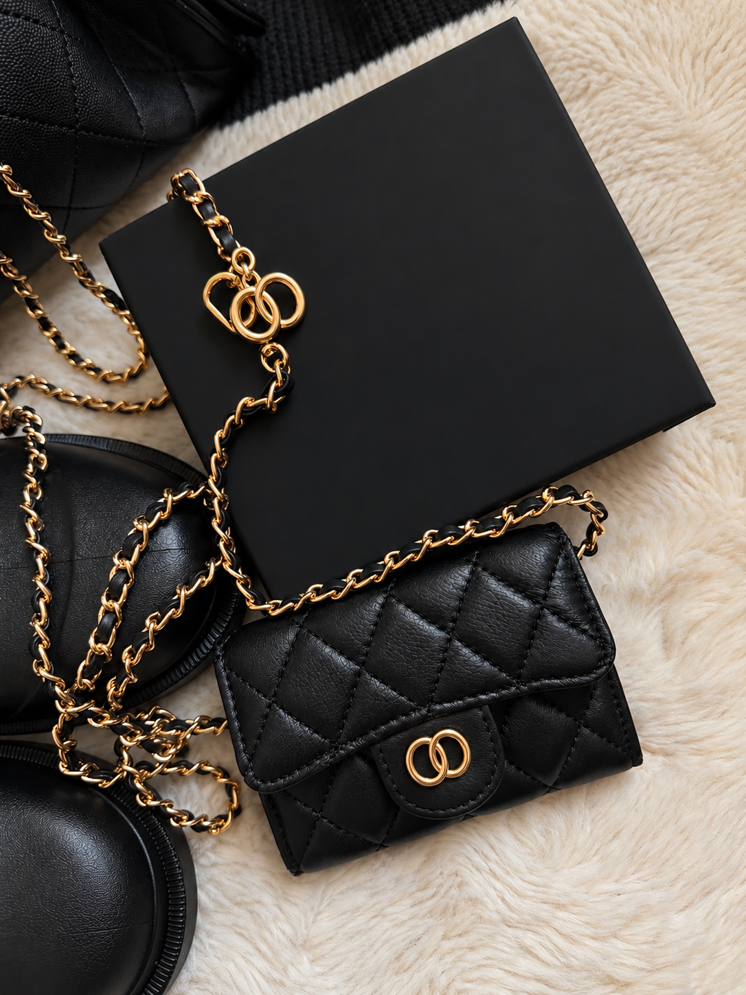 Black wallet bag/belt