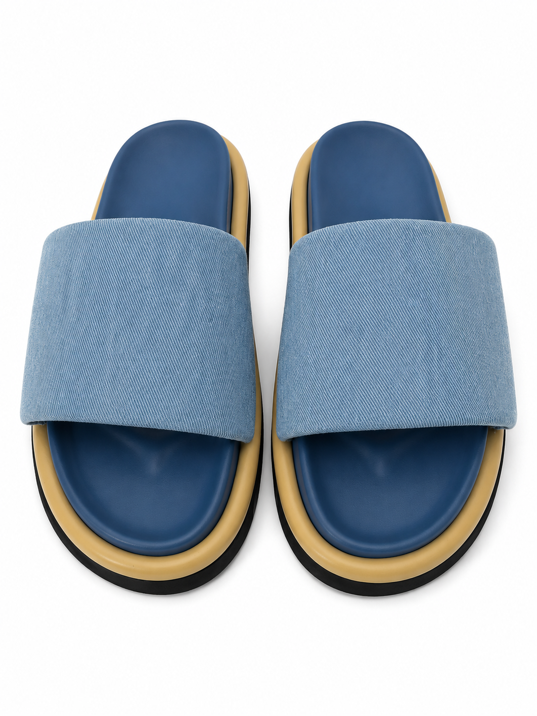 Denim pillow sliders