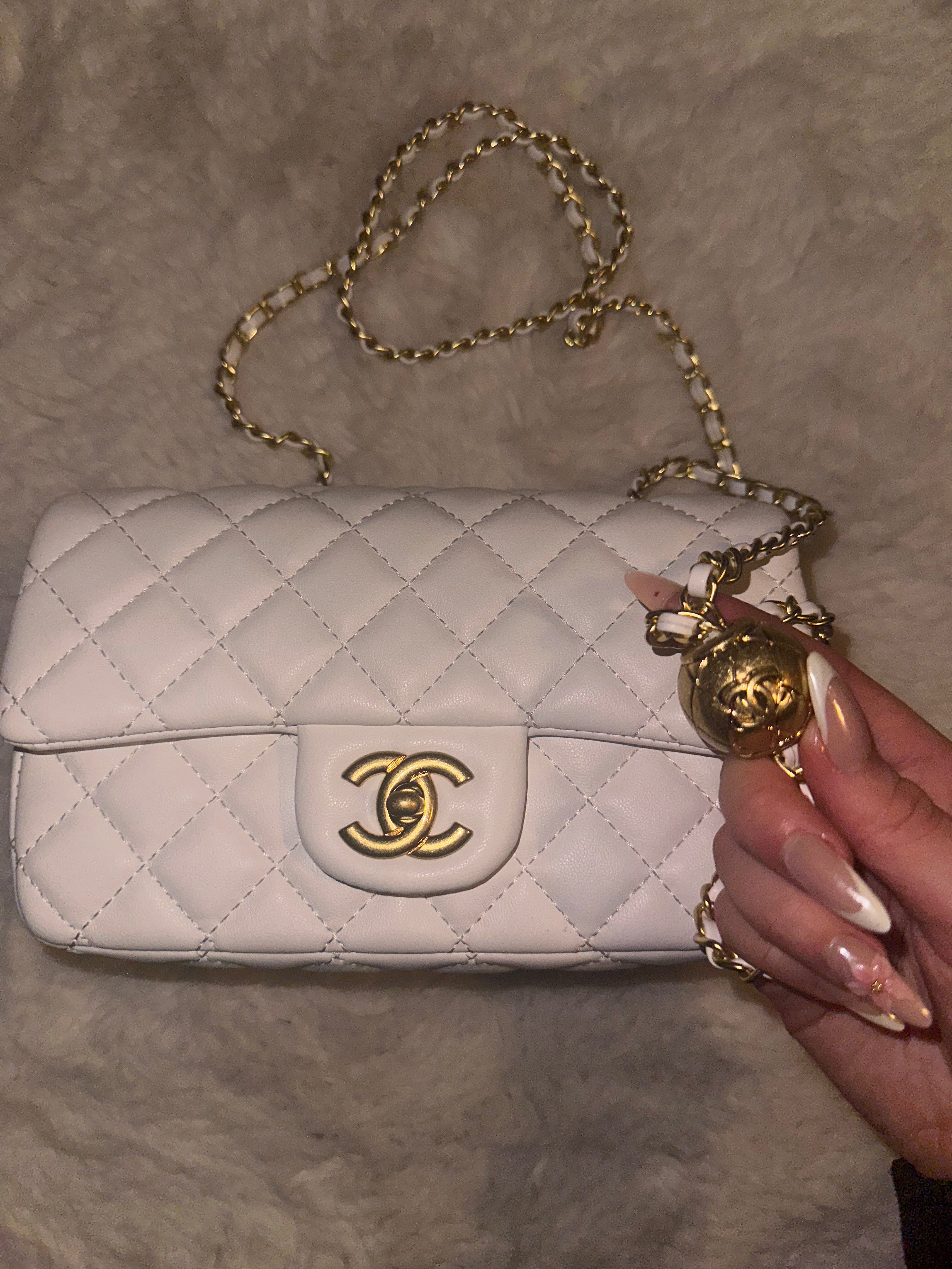 Classic White Quilted Handbag